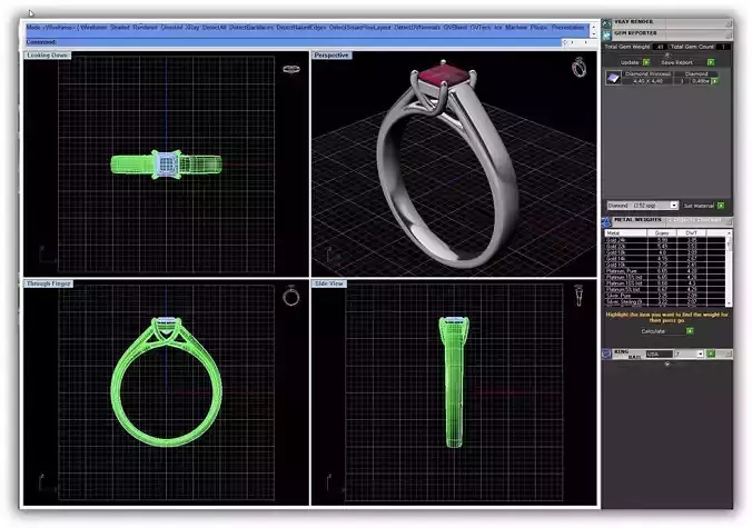 Simple Engagement Ring With Ruby 3
