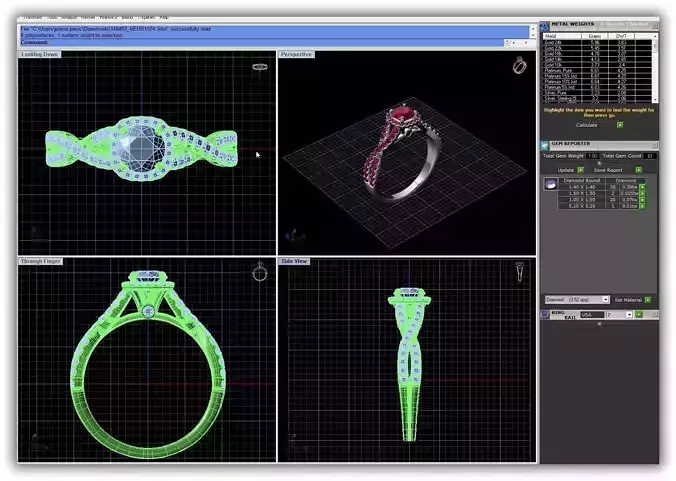 Twisted Halo Ring With Gemstones