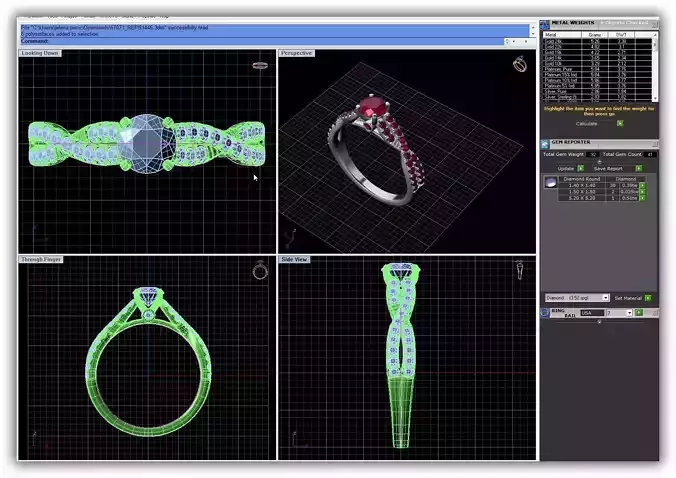 Twisted Engagement Ring With Ruby