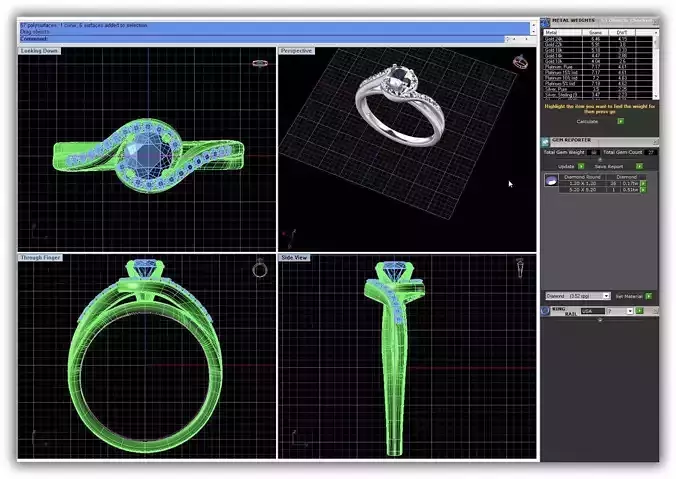 Swirl Loop Ring With Diamonds 8