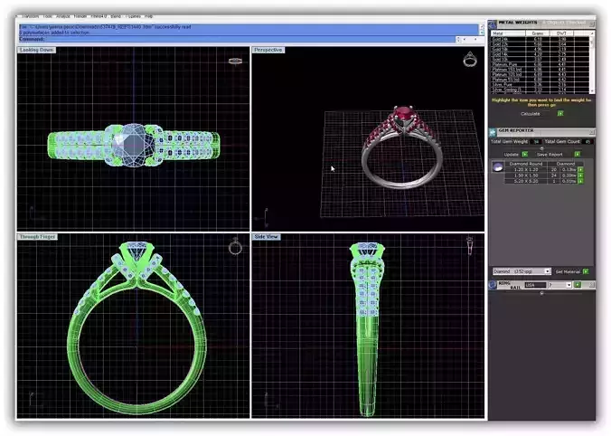 Side Stone Ring With Gemstones