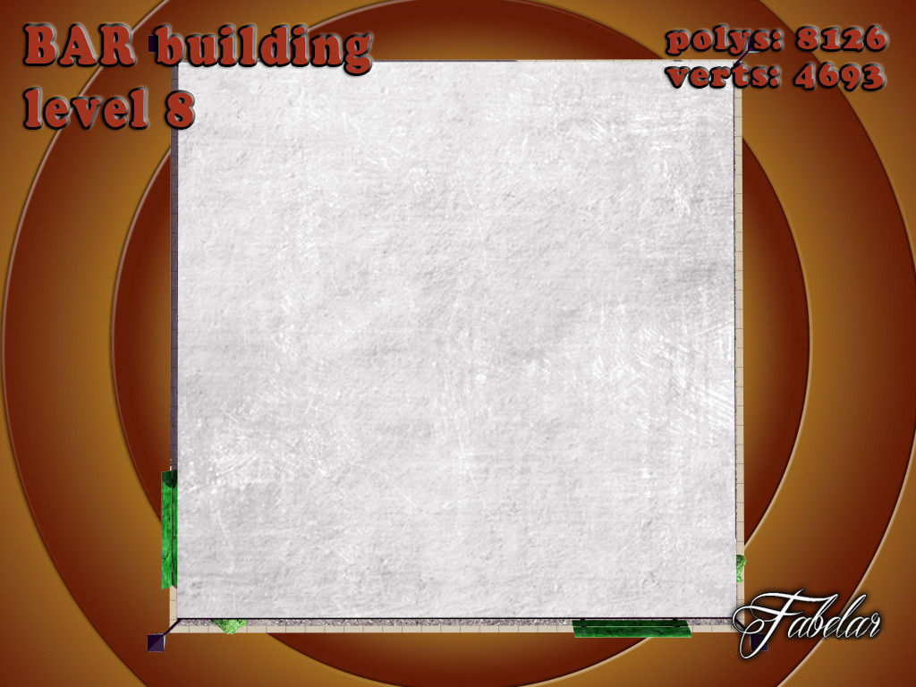 BAR level Low-poly 3D model_3