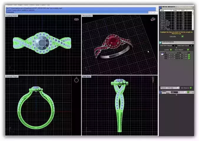 Round Halo Twisted Ring With Gemstones