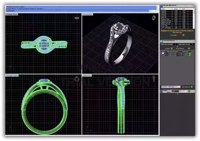 Swirl Loop Ring With Diamonds 9