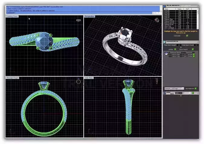 Spiral Engagement Ring With Diamonds 53
