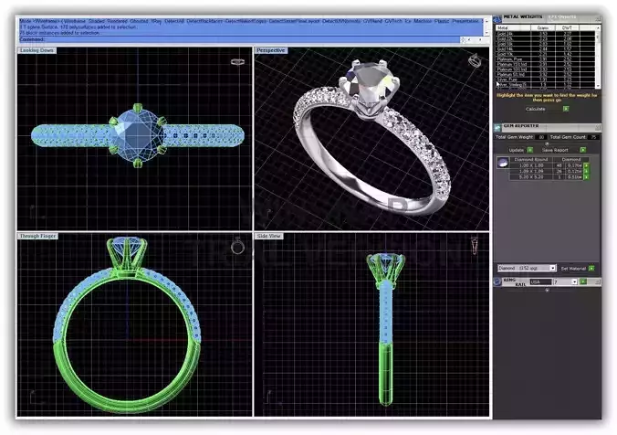 Side Stone Engagement Ring With Diamonds 9