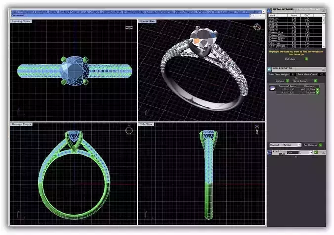 Side Stone Engagement Ring With Diamonds 10