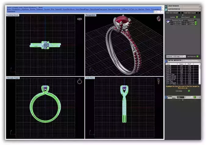 Twisted Engagement Ring With Gemstones