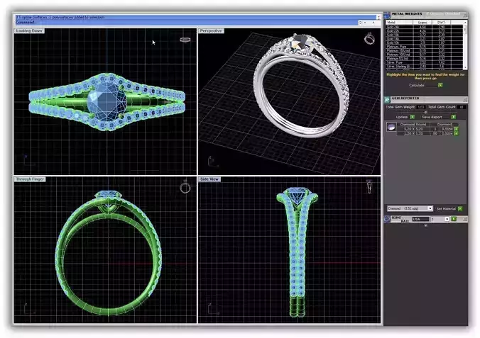 Engagement Ring With Diamonds 234