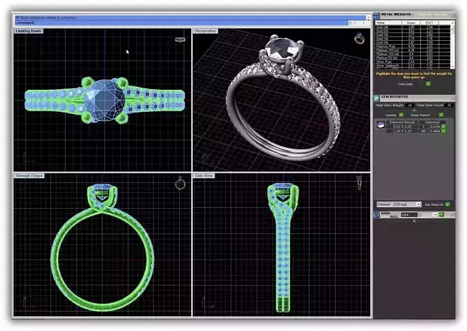Side Stone Engagement Ring With Diamonds 12