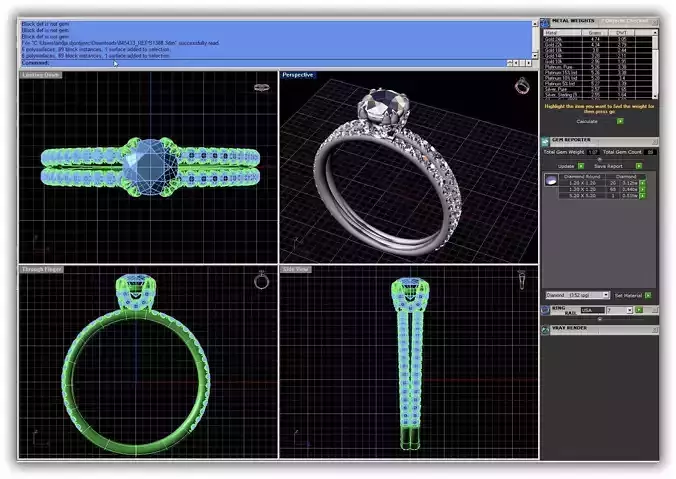 Side Stone Engagement Ring With Diamonds 14