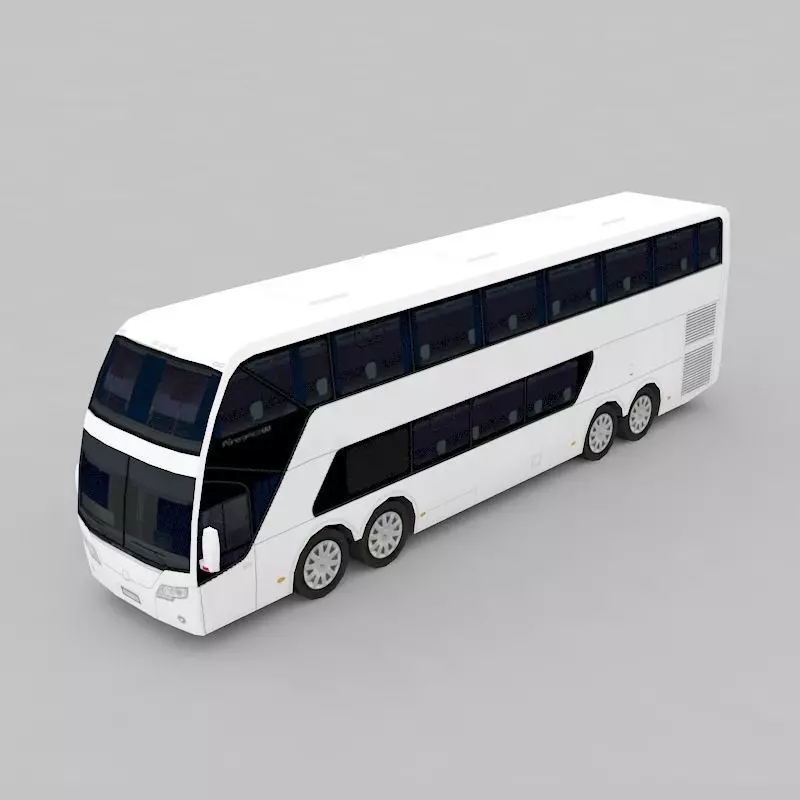 autobus bus Low-poly 3D model_0