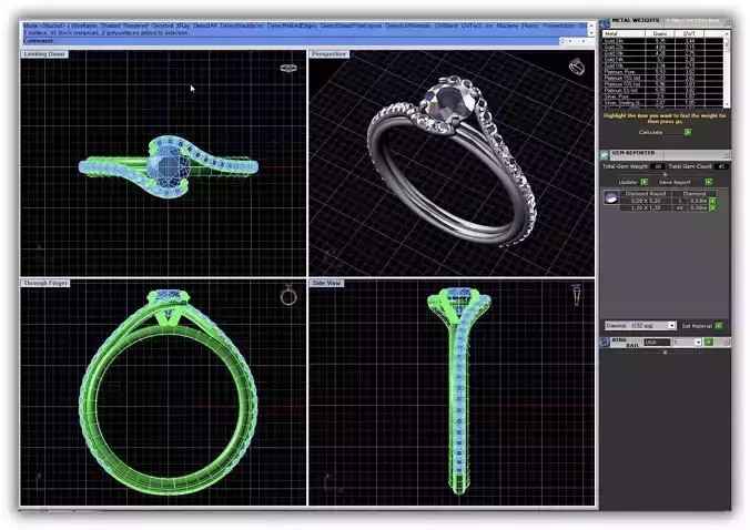 Swirl Ring With Diamonds 1