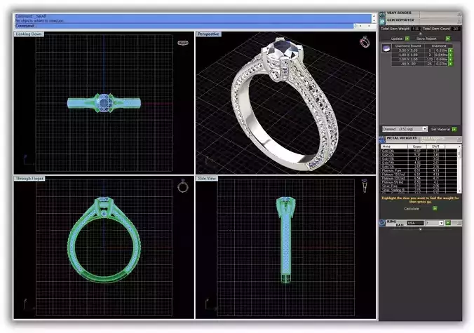 Side Stone Engagement Ring With Diamonds 17