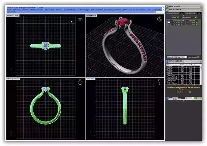 Side Stone Ring With Gemstones 1