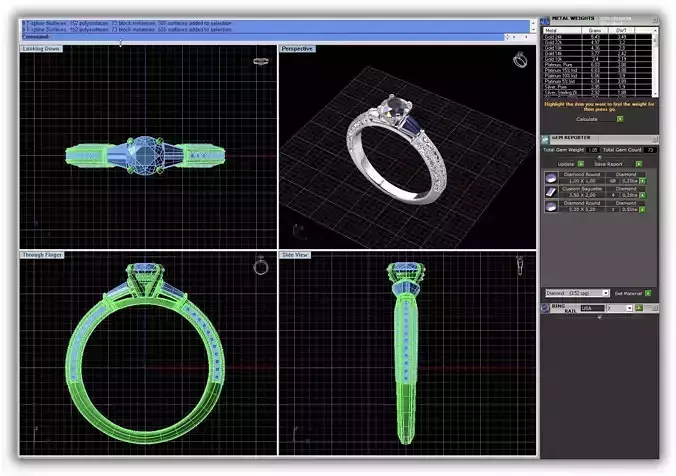 Side Stone Ring With Diamonds 5