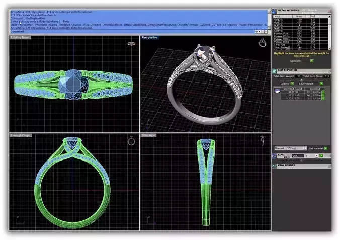 Engagement Ring With Diamonds 235