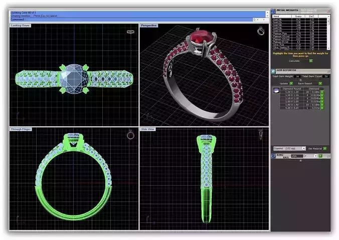 Side Stone Ring With Gemstones 2