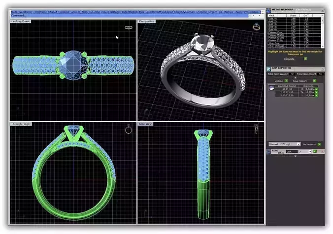 Side Stone Ring With Diamonds 8