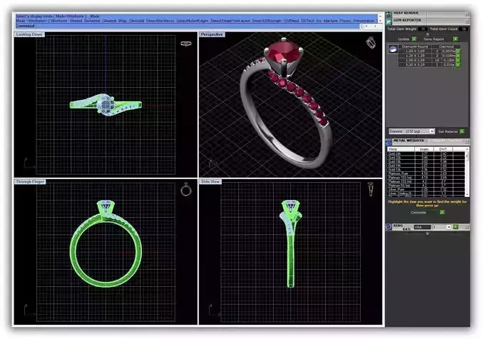 Spiral Ring With Gemstones 1
