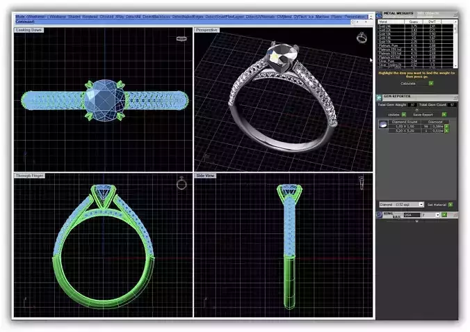 Side Stone Ring With Diamonds 10