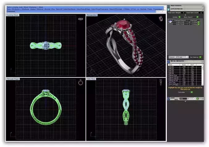 Twisted Ring With Gemstones 1