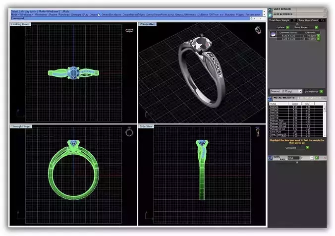 Silver Ring With Diamonds 10