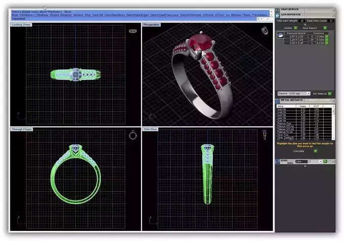 Engagement Ring With Gemstones