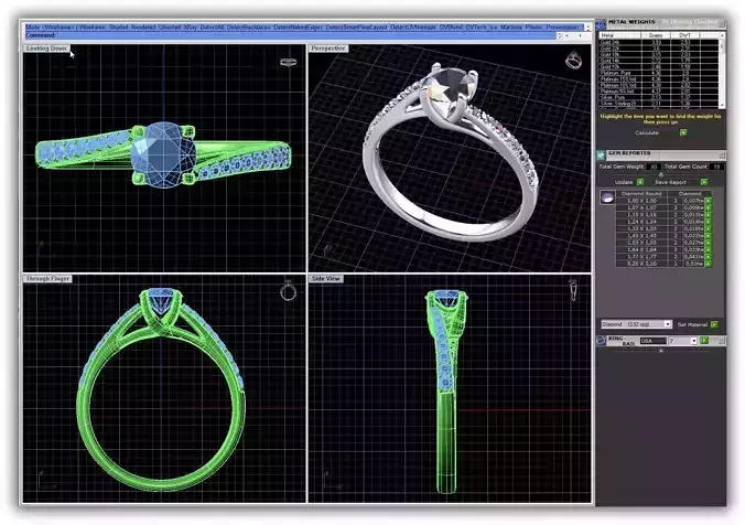 Engagement Ring With Diamonds 236