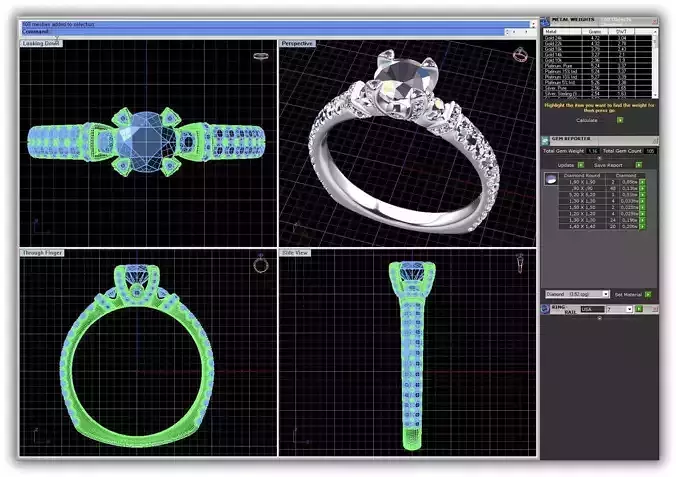 Side Stone Ring With Diamonds 14