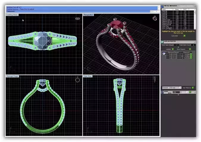 Side Stone Ring With Gemstones 6