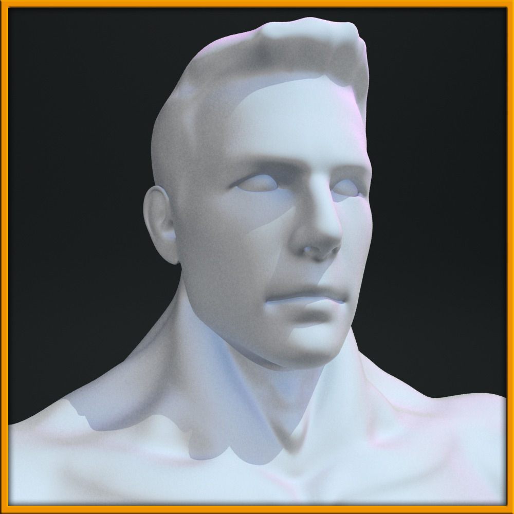 Realistic Male Body Low-poly 3D model_9