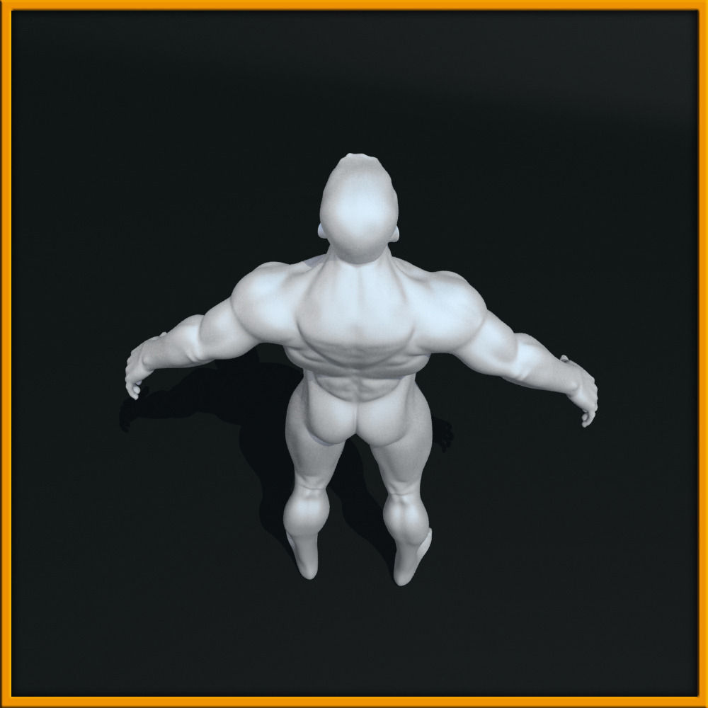 Realistic Male Body Low-poly 3D model_15