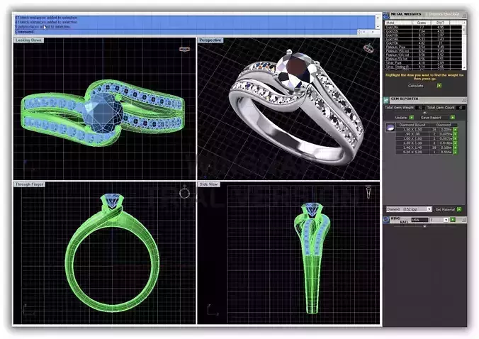 Swirl Ring With Diamonds 3
