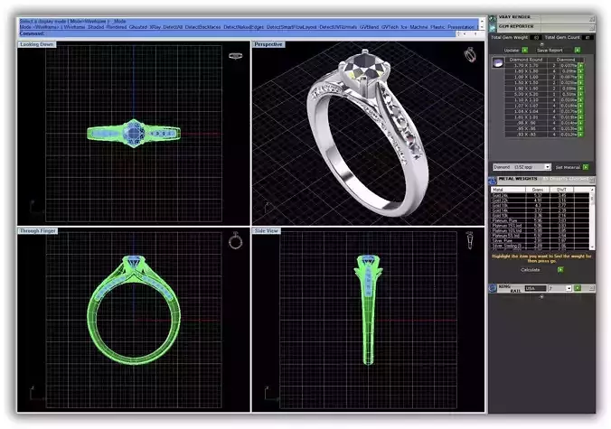 Engagement Ring With Diamonds 238