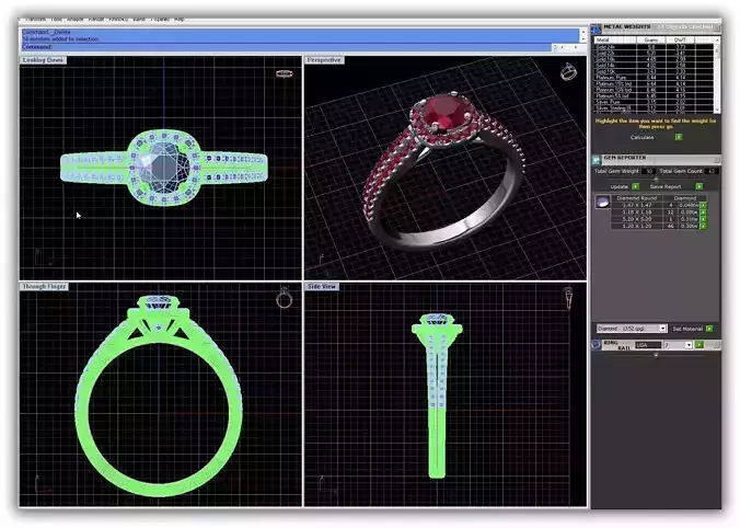 Squircle Shape Halo Side Stone Ring