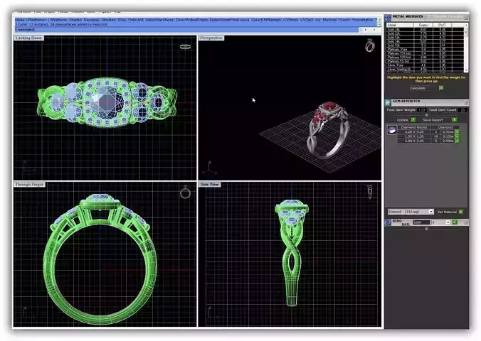 Twisted Square Halo Ring With Diamonds 4