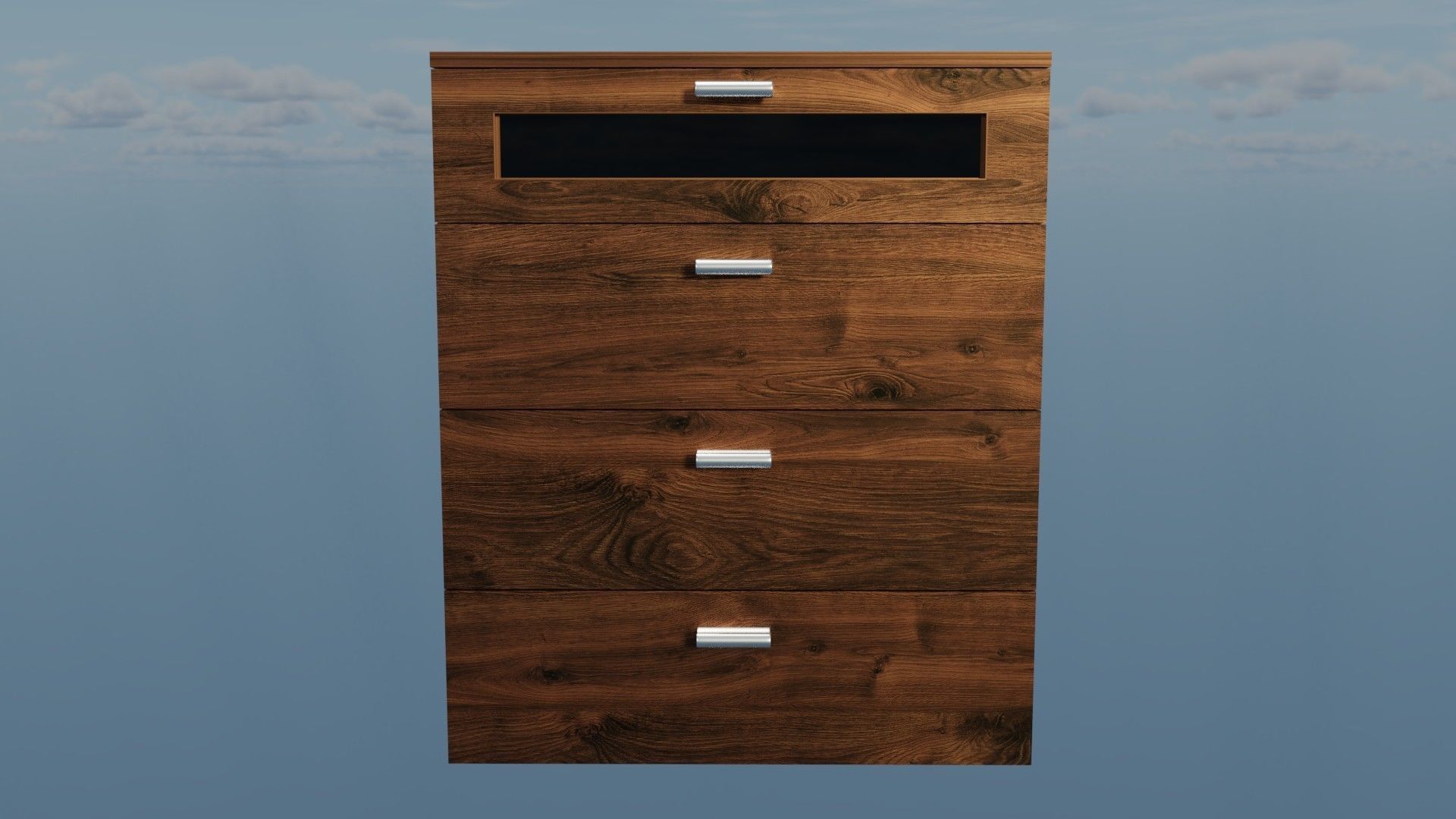 shelf wood 3D model_3