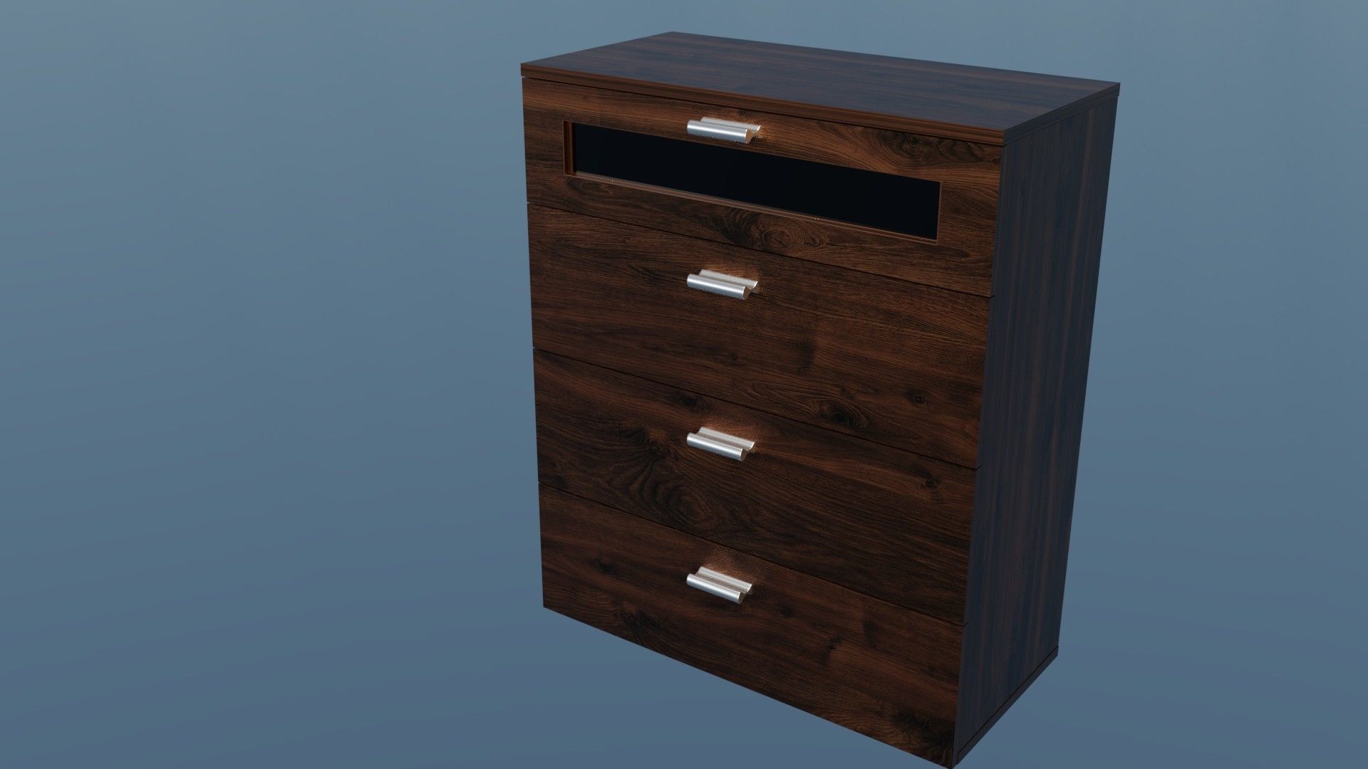 shelf wood 3D model_4