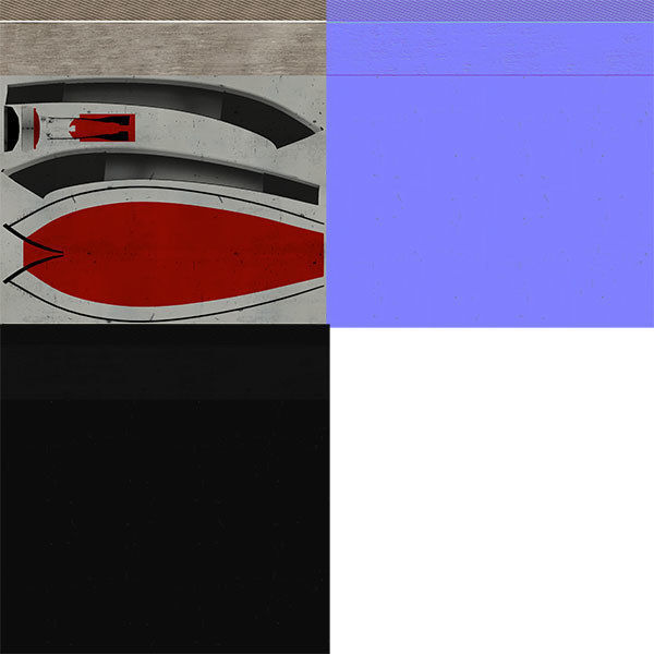 Felucca Sail Boat 3D model_9