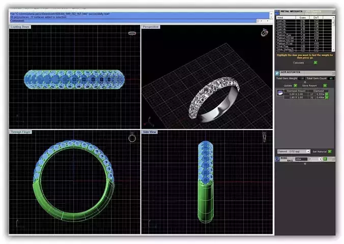 Simple Silver Ring With Diamonds