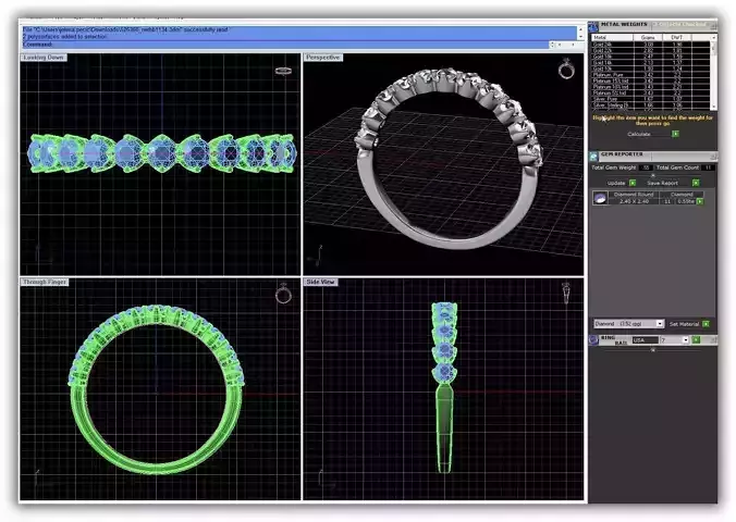 Silver Engagement Ring With Diamonds 110