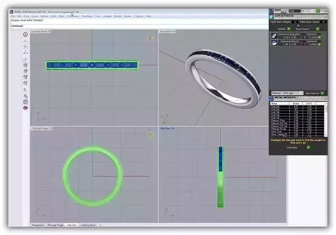 Silver Ring With Sapphire 1