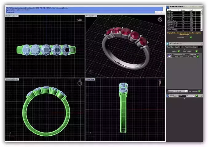 Silver Ring With Ruby