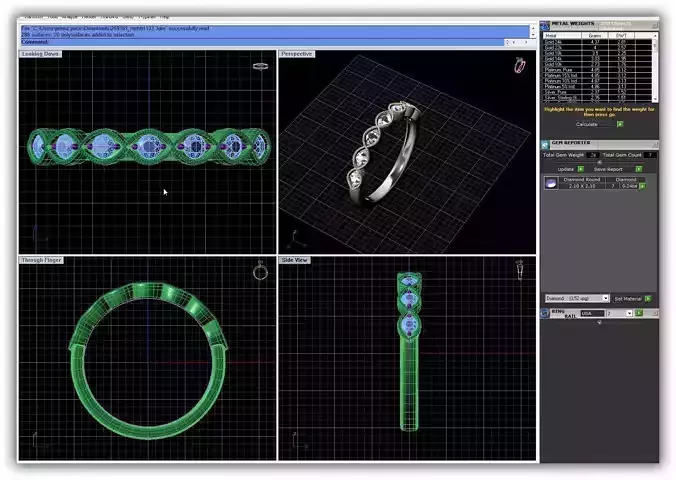 Silver Ring With Diamonds 12