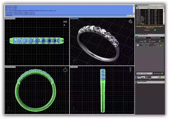 Silver Ring With Diamonds 14