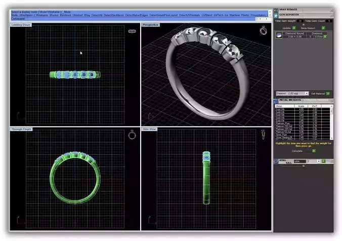 Silver Ring With Diamonds 16