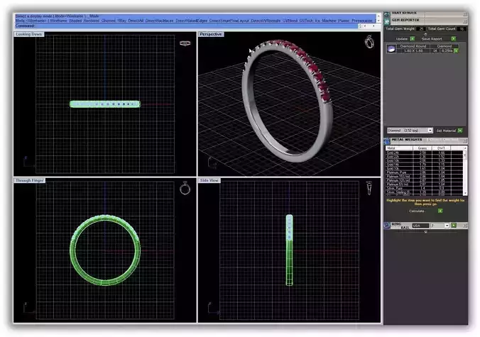 Silver Thin Ring With Ruby