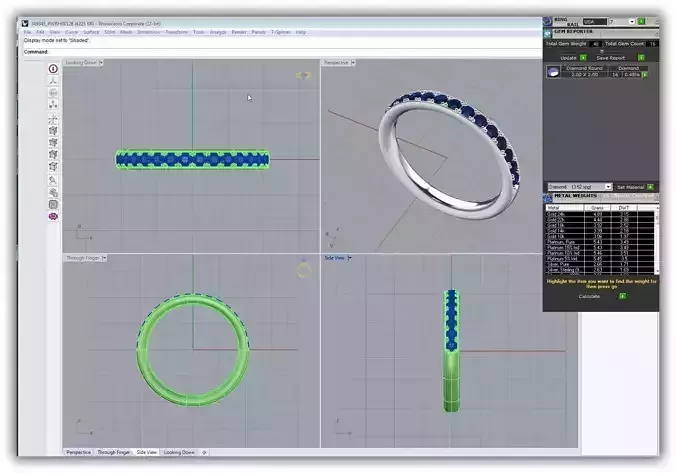 Simple Silver Ring With Sapphire