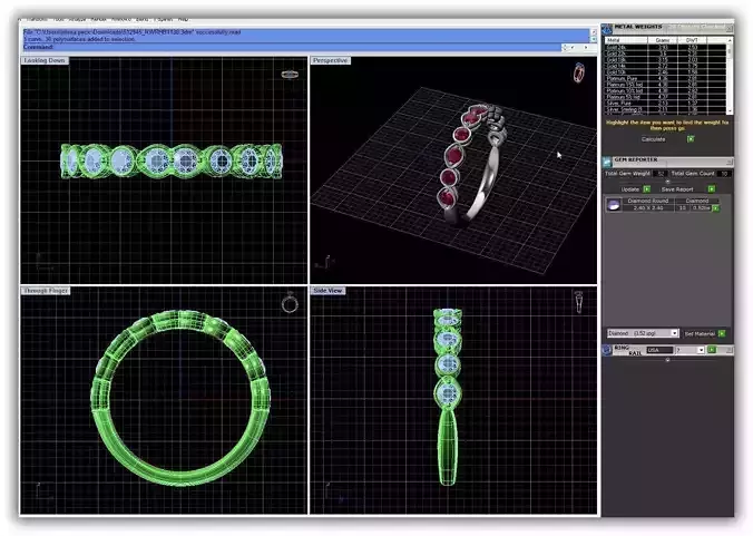 Silver Ring With Ruby 12